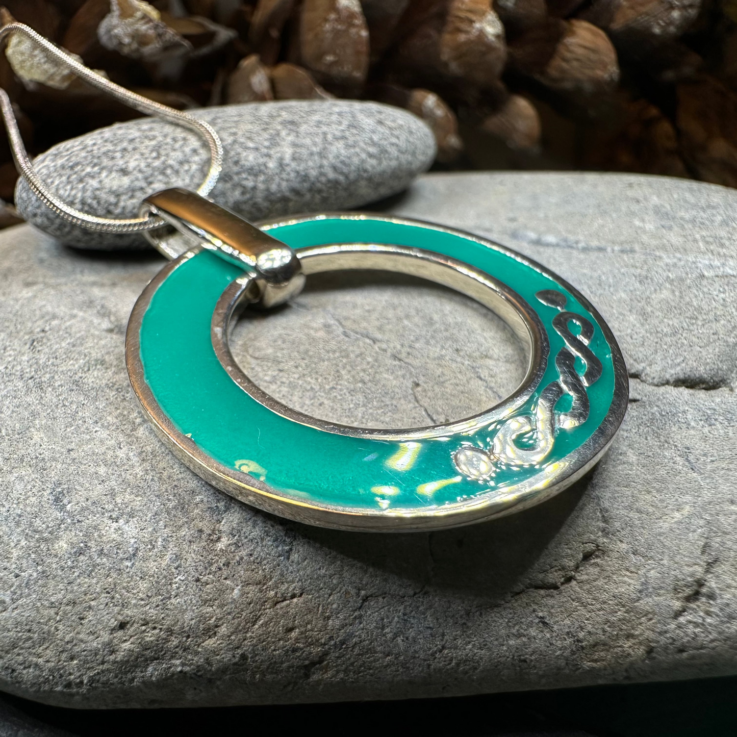Seaside Celtic Knot Necklace - Handmade in Scotland