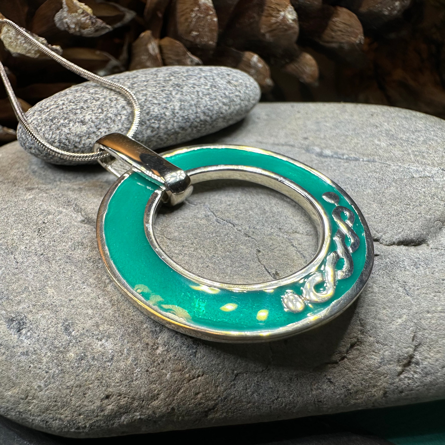 Seaside Celtic Knot Necklace - Handmade in Scotland