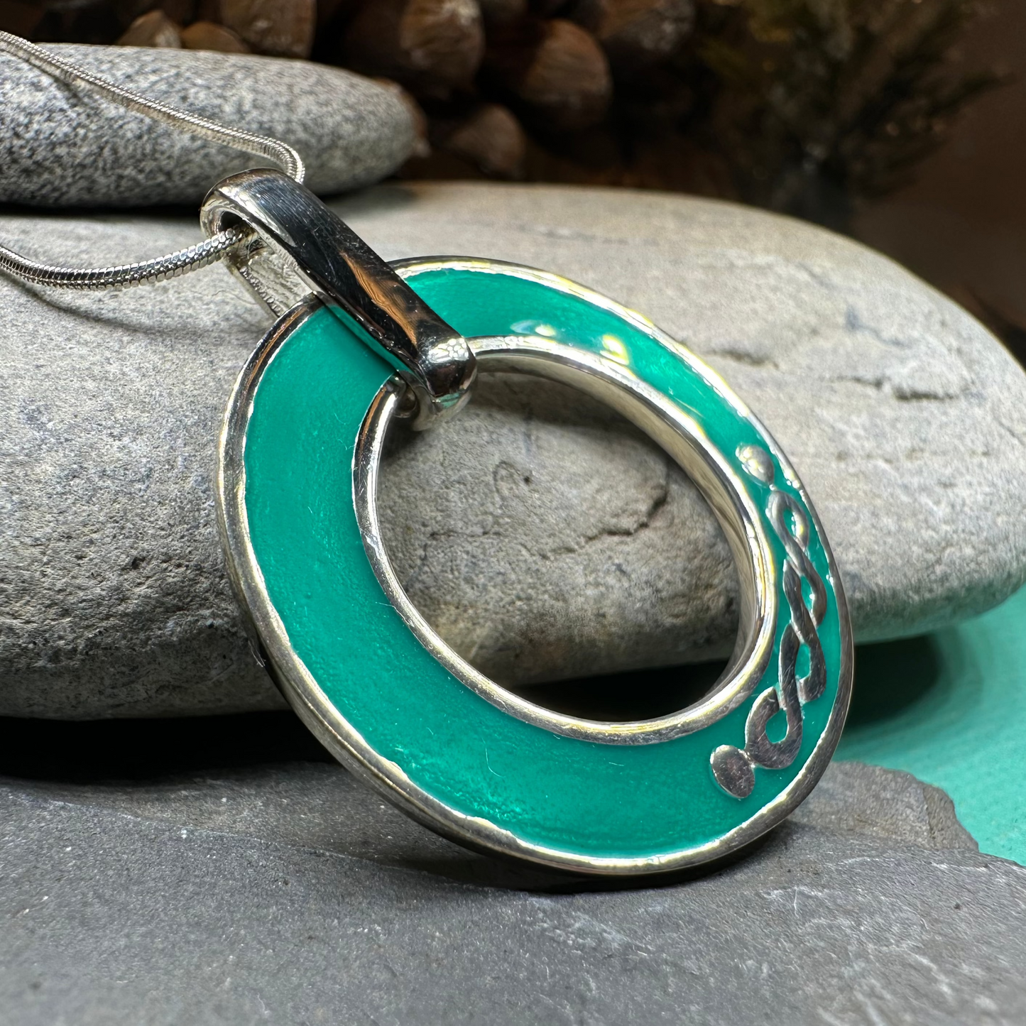 Seaside Celtic Knot Necklace - Handmade in Scotland