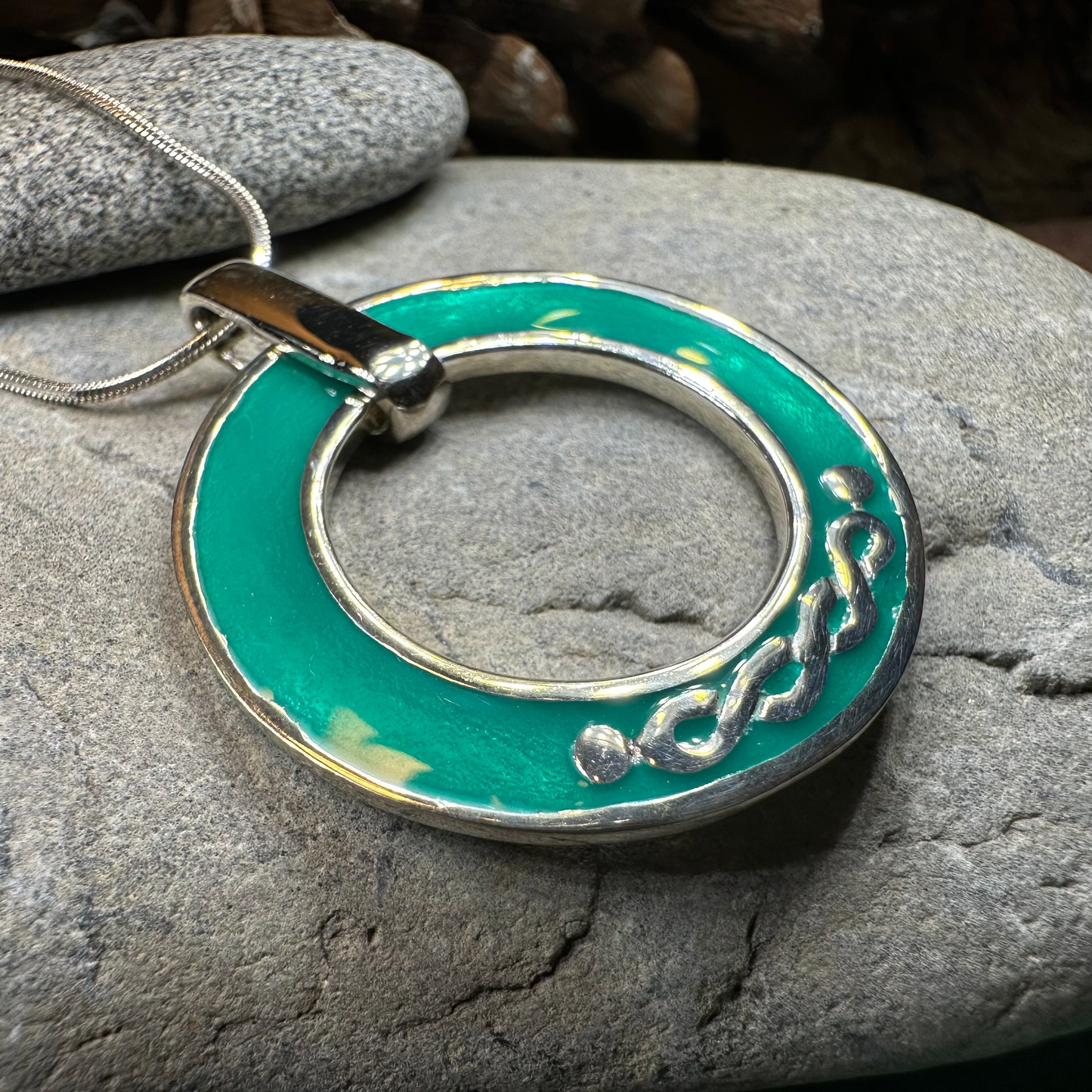 Seaside Celtic Knot Necklace - Handmade in Scotland