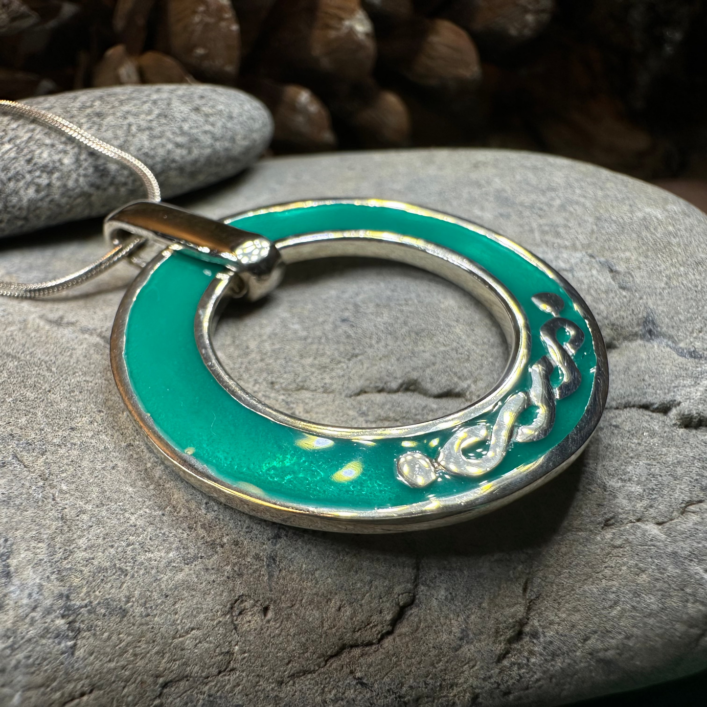 Seaside Celtic Knot Necklace - Handmade in Scotland