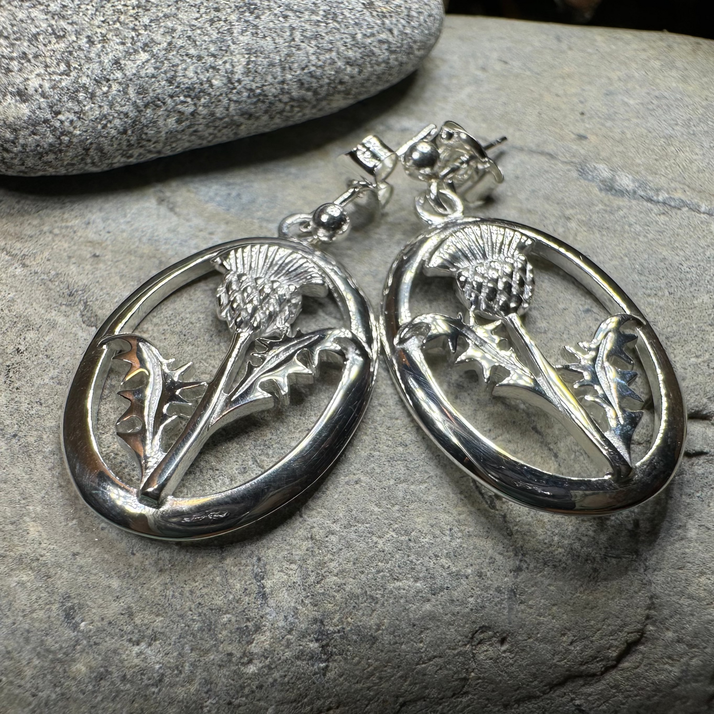 Realistic Scottish Thistle Earrings — view 7