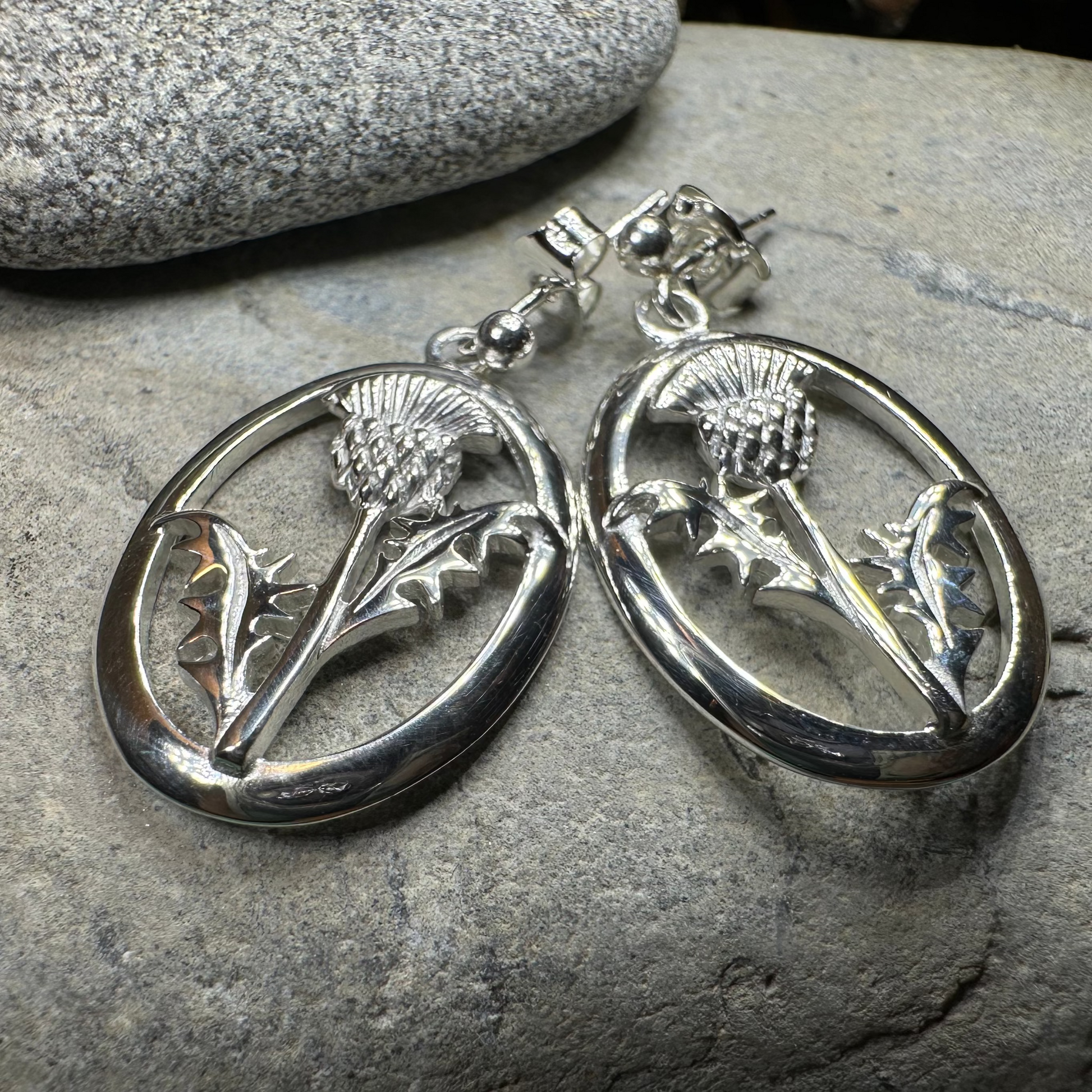 Realistic Scottish Thistle Earrings — view 7