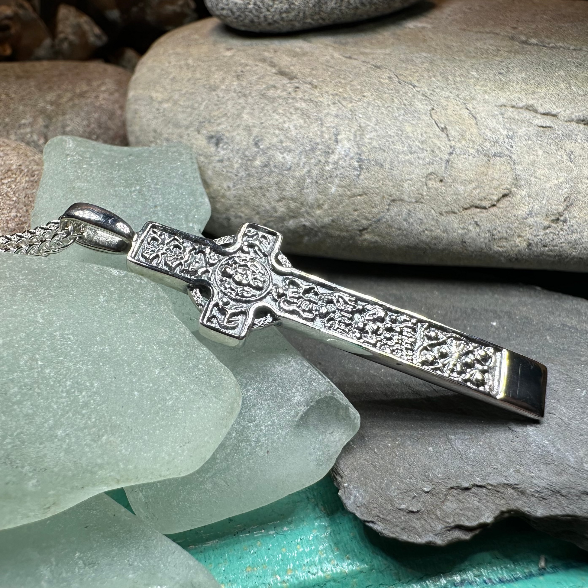 Saint Martin's Celtic Cross Necklace - Handmade in Scotland — view 6