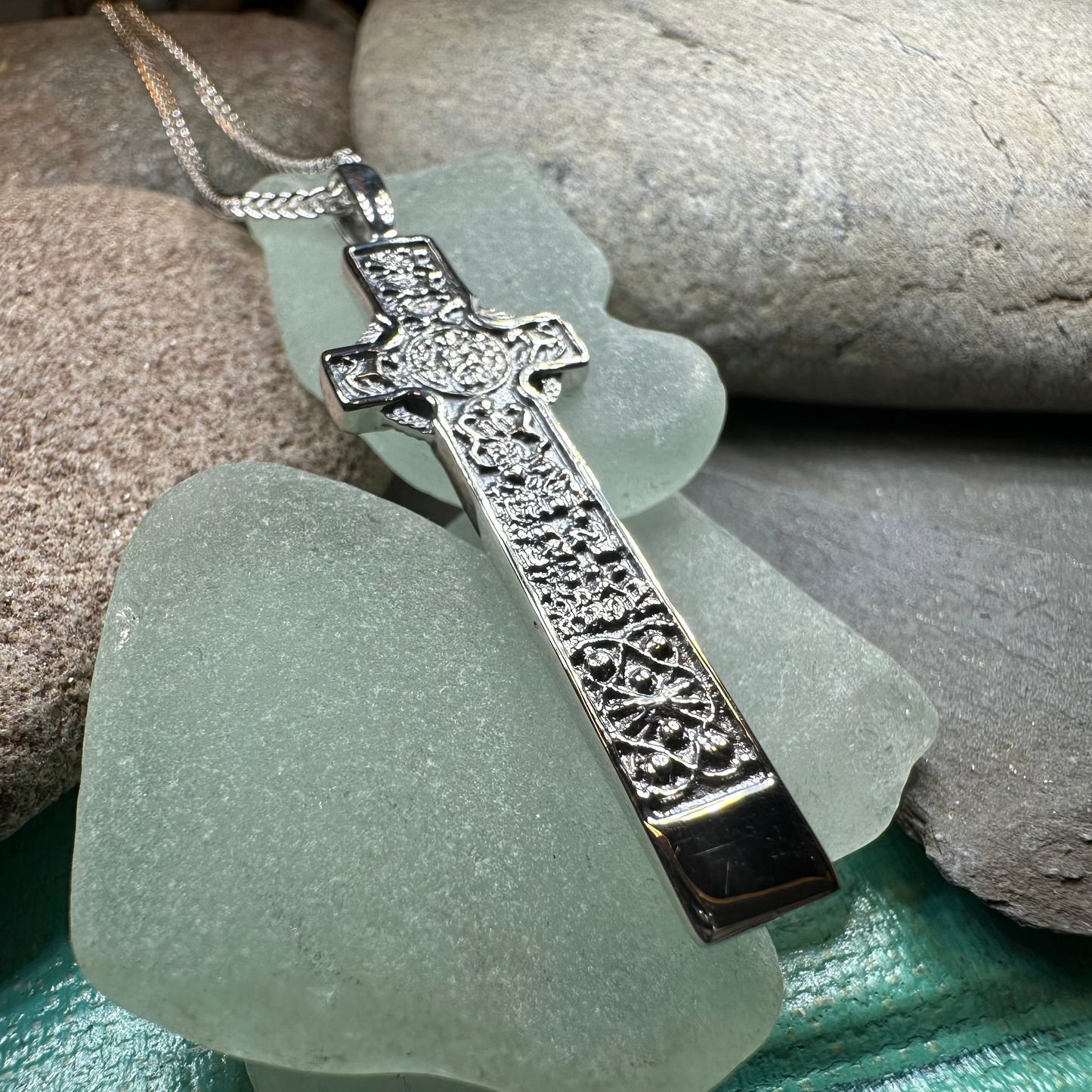 Saint Martin's Celtic Cross Necklace - Handmade in Scotland — view 9