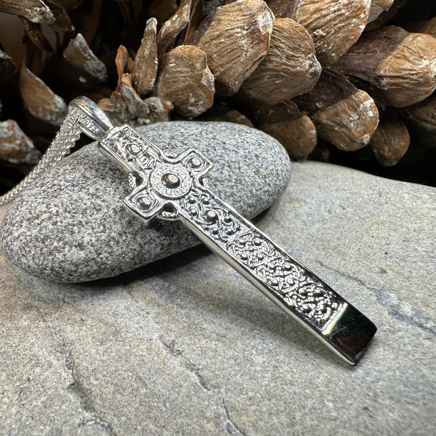Saint Martin's Celtic Cross Necklace - Handmade in Scotland — view 3