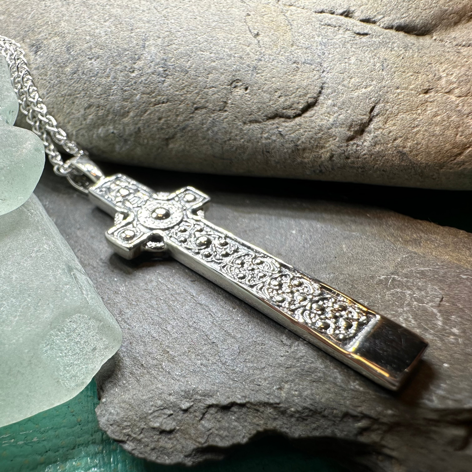 Saint Martin's Celtic Cross Necklace - Handmade in Scotland — view 7