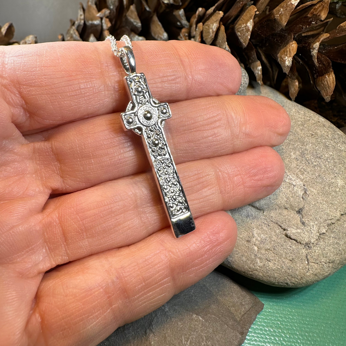 Saint Martin's Celtic Cross Necklace - Handmade in Scotland — view 5