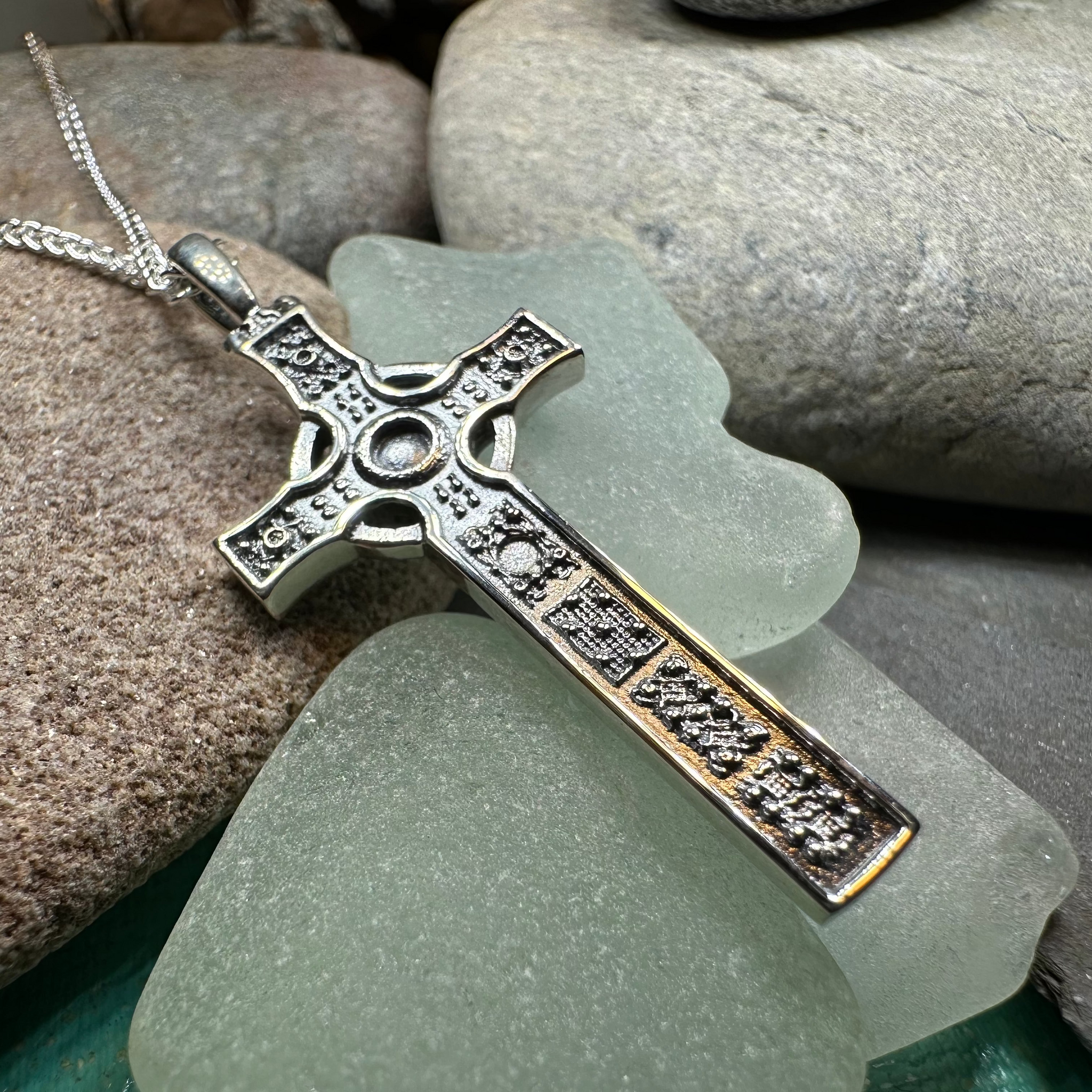 Antique Stainless Steel Celtic Cross Stainless Steel Celtic Cross
