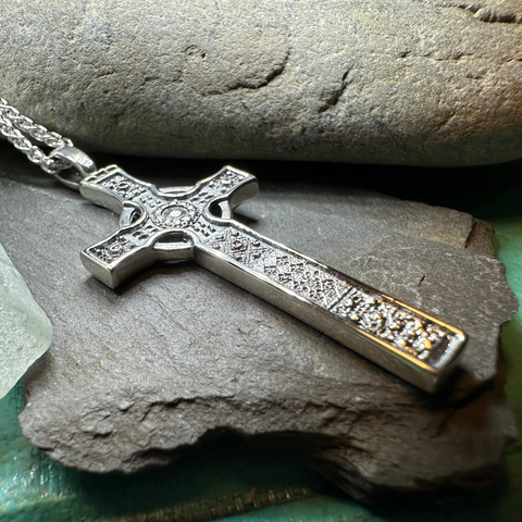 Load image into Gallery viewer, Saint John's Celtic Cross Necklace
