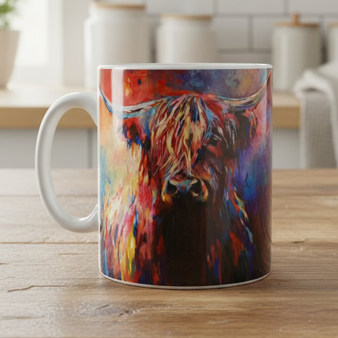 Sue Gardner Scottish Highland Cow Mug