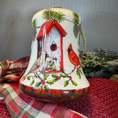 Load image into Gallery viewer, Scottish Home Tweet Home Cardinals Ornament
