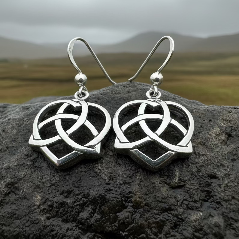 Trinity Love Knot Earrings — view 2