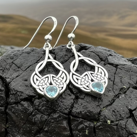 Load image into Gallery viewer, Heart Celtic Knot Earrings
