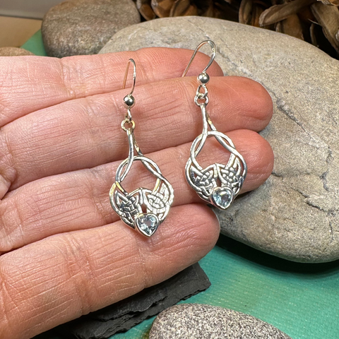 Load image into Gallery viewer, Heart Celtic Knot Earrings
