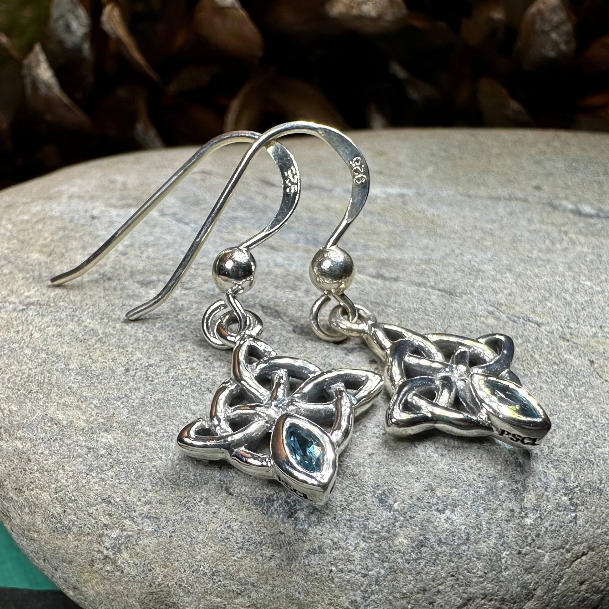Arynne Celtic Knot Earrings in Sterling Silver — view 7