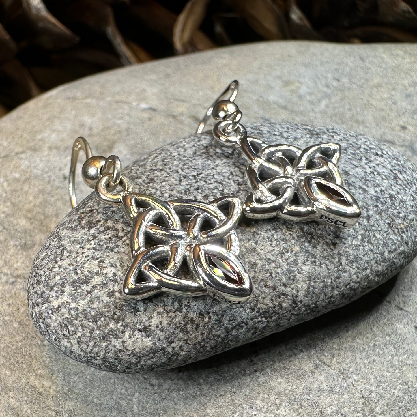 Arynne Celtic Knot Earrings in Sterling Silver — view 6