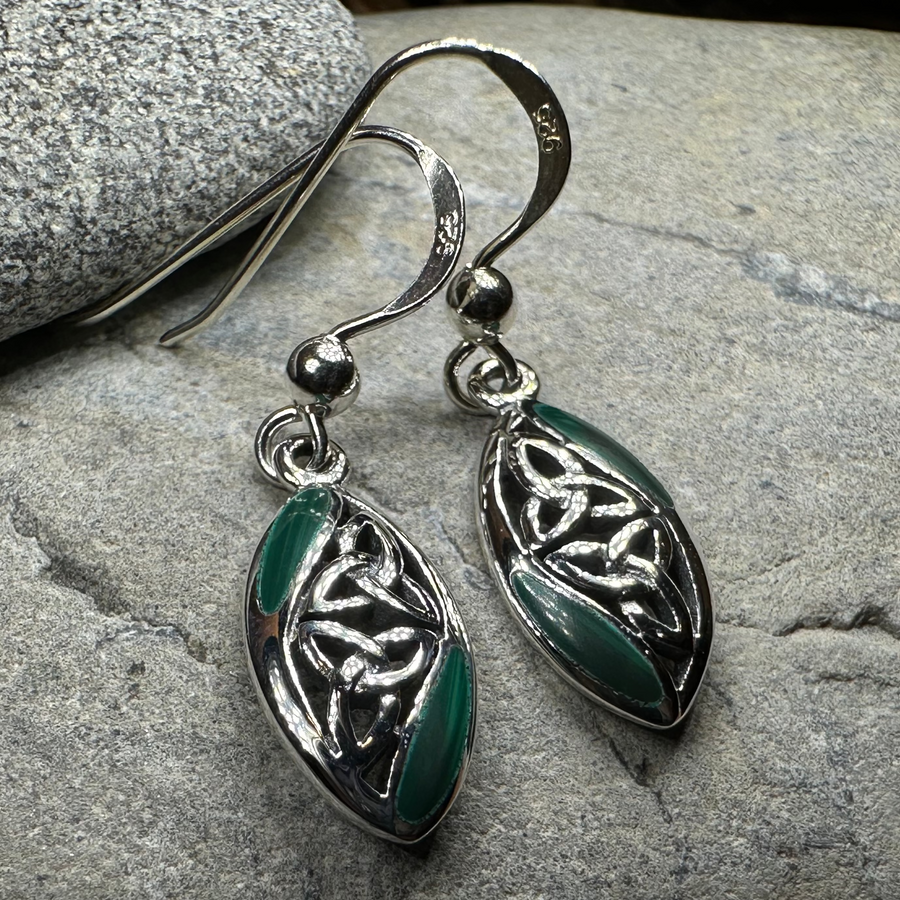 Tara Celtic Trinity Knot Earrings in Sterling Silver