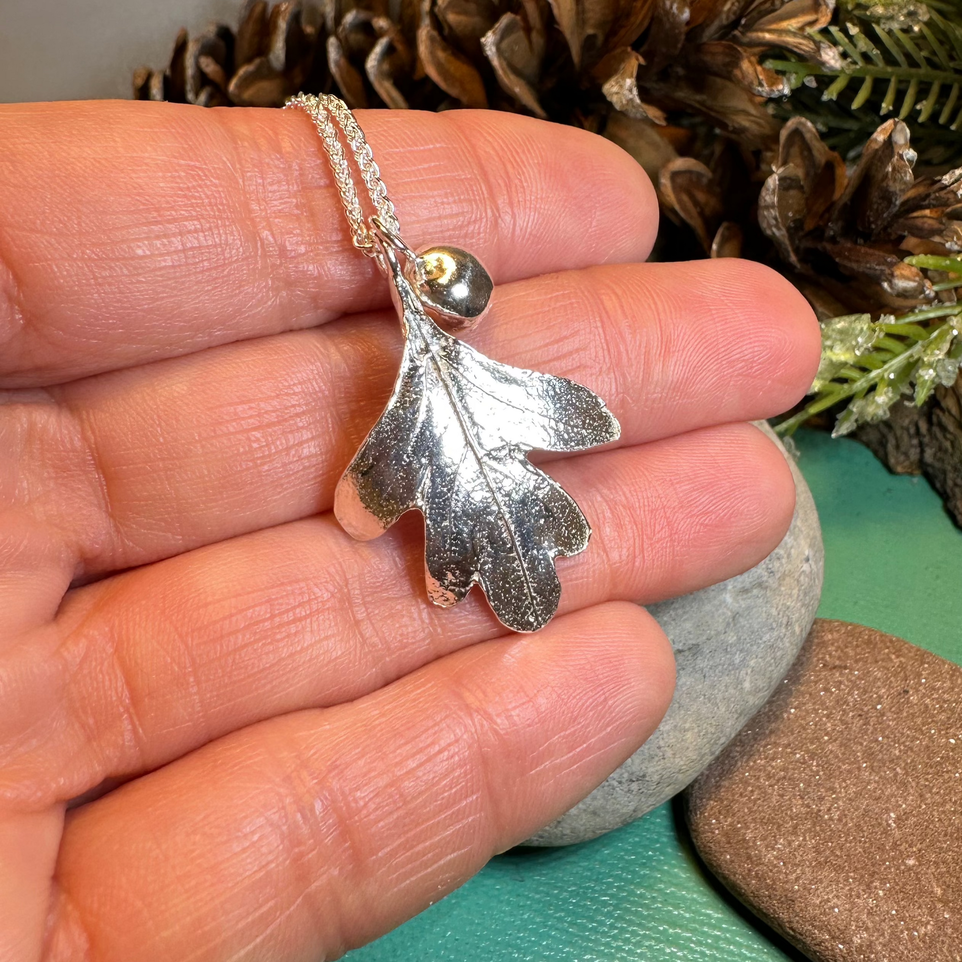 Fairy Tree Hawthorn Leaf Necklace — view 3