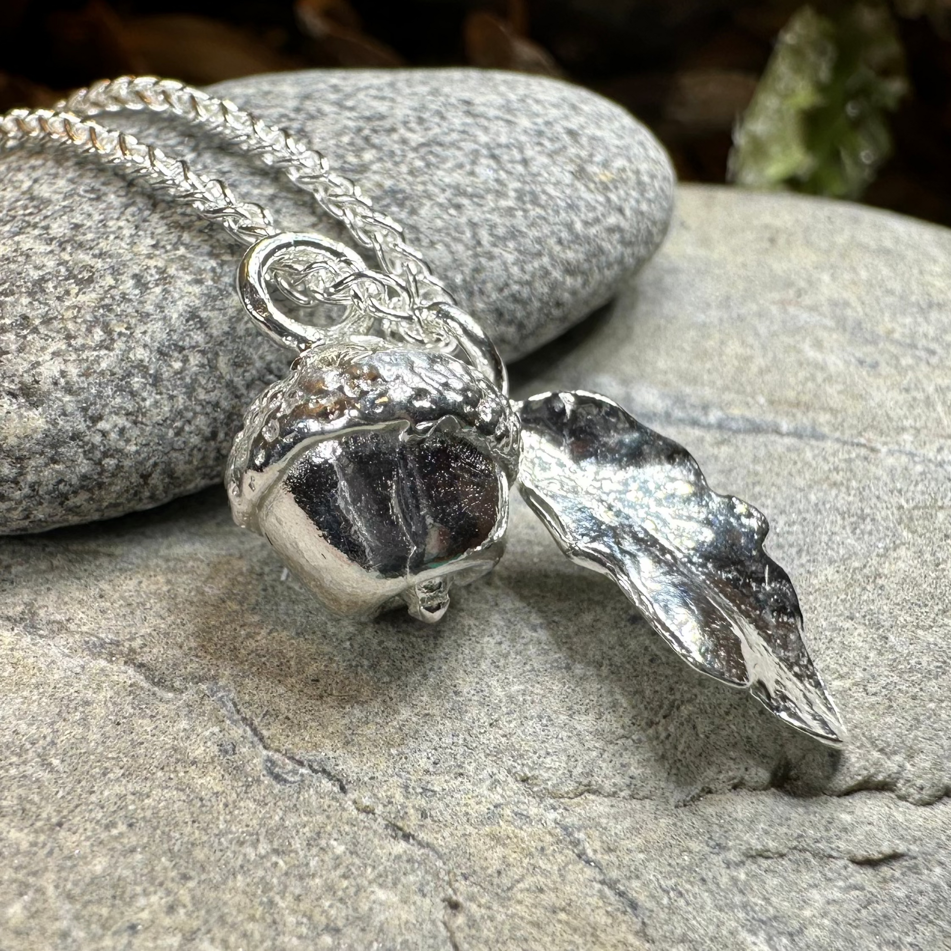 Oak Leaf & Acorn Necklace — view 8