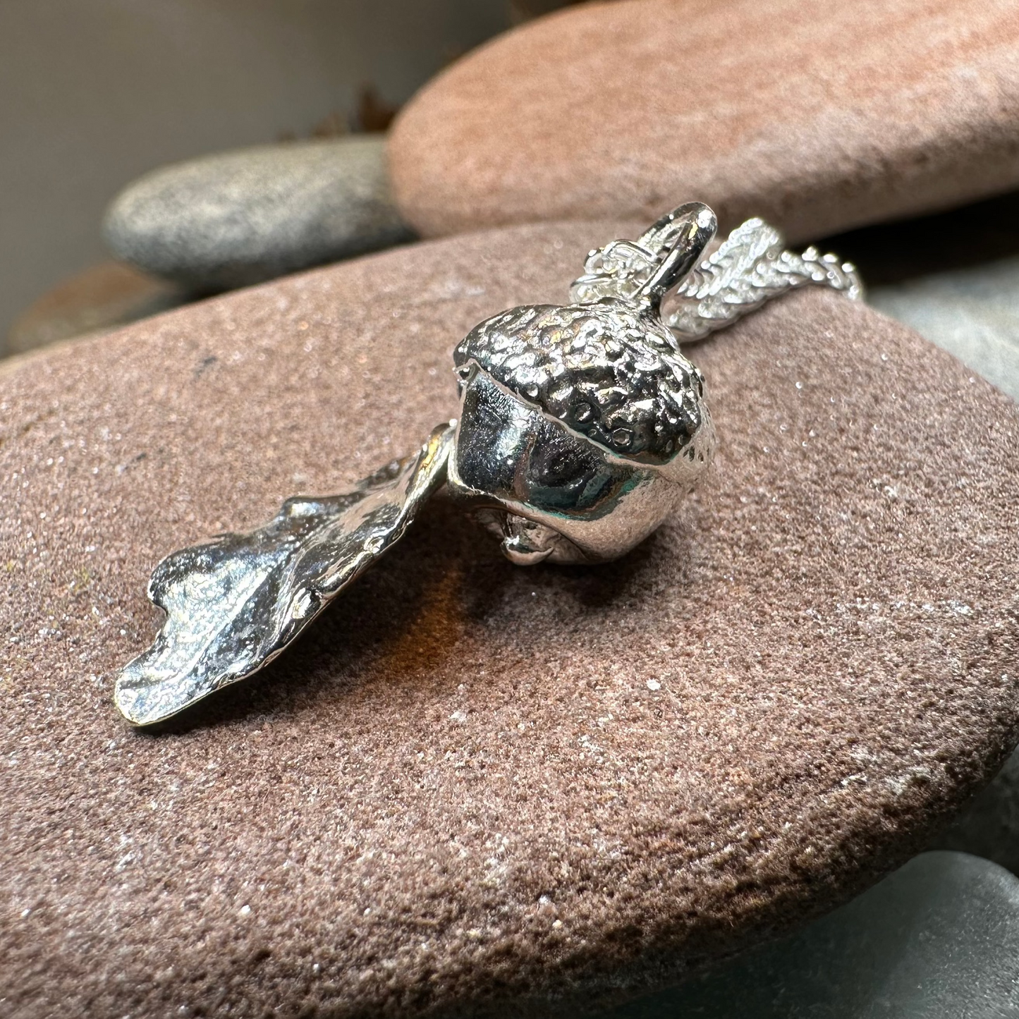 Oak Leaf & Acorn Necklace — view 4