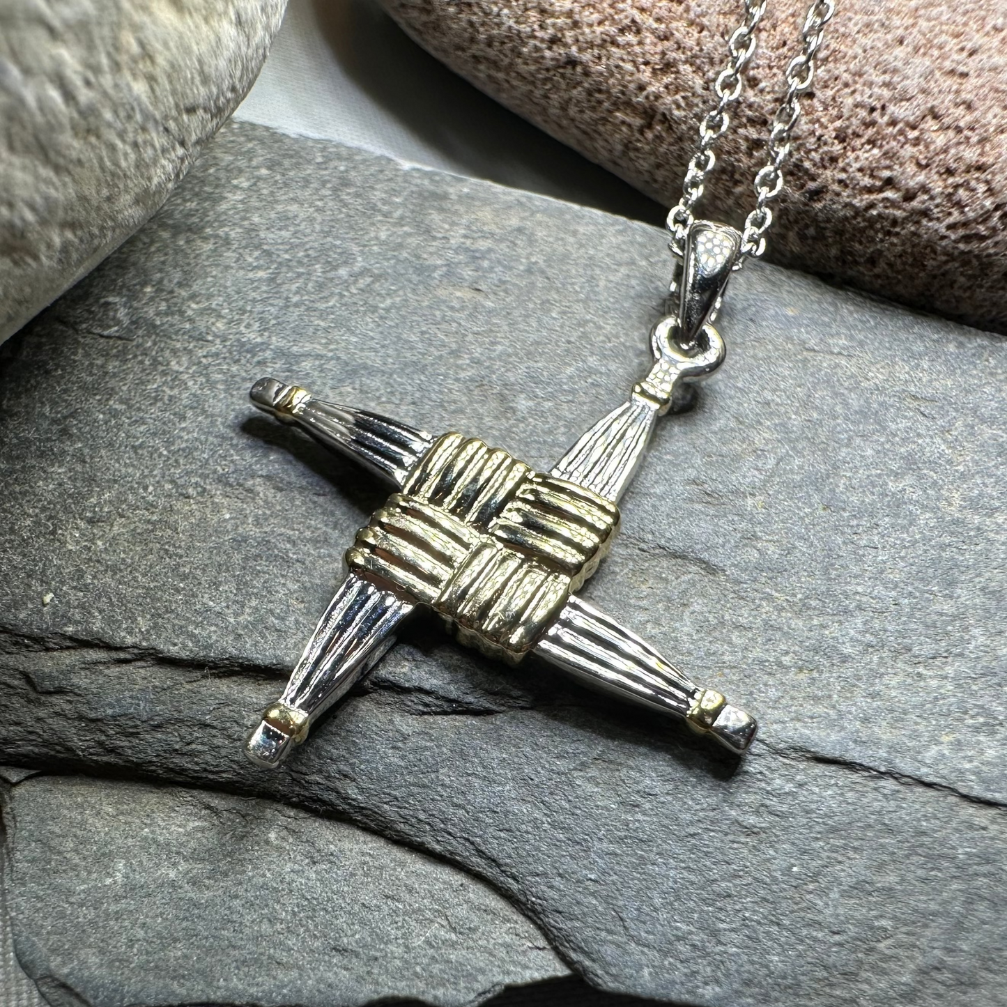 Irish Saint Brigid Cross Necklace - Handmade in Ireland