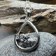 Load image into Gallery viewer, Little Hamish Highland Cow Necklace
