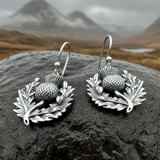 Blaine Scottish Thistle Earrings for Women