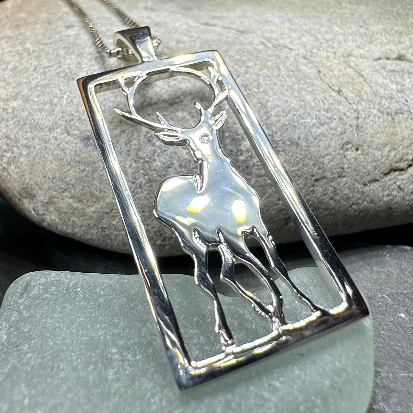 Serene Beauty of the Stag Necklace - Made in Scotland