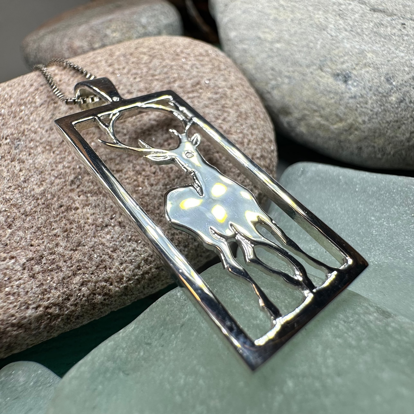 Serene Beauty of the Stag Necklace - Made in Scotland