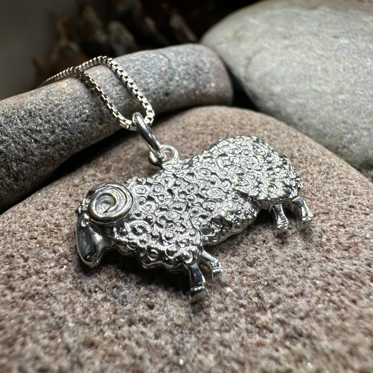 Marigold Sheep Necklace for Women - Handmade in Scotland — view 6