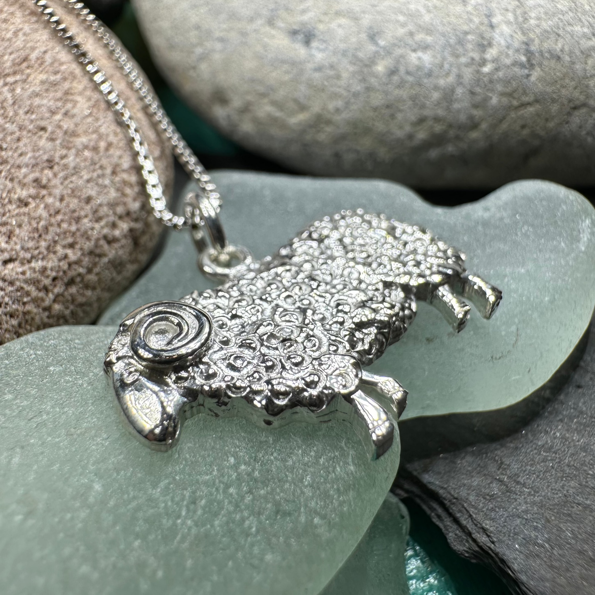 Marigold Sheep Necklace for Women - Handmade in Scotland — view 3