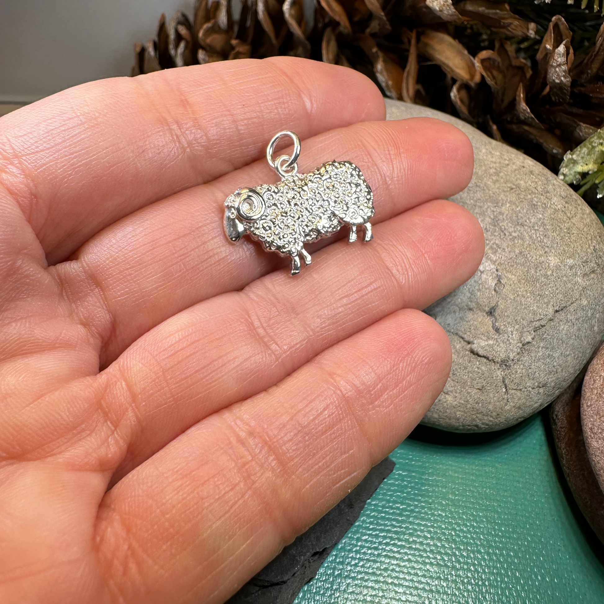 Marigold Sheep Necklace for Women - Handmade in Scotland — view 7
