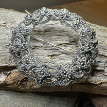 Load image into Gallery viewer, Loch Marcasite Celtic Knot Brooch
