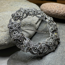 Load image into Gallery viewer, Loch Marcasite Celtic Knot Brooch
