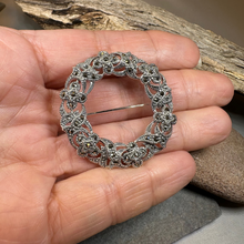 Load image into Gallery viewer, Loch Marcasite Celtic Knot Brooch
