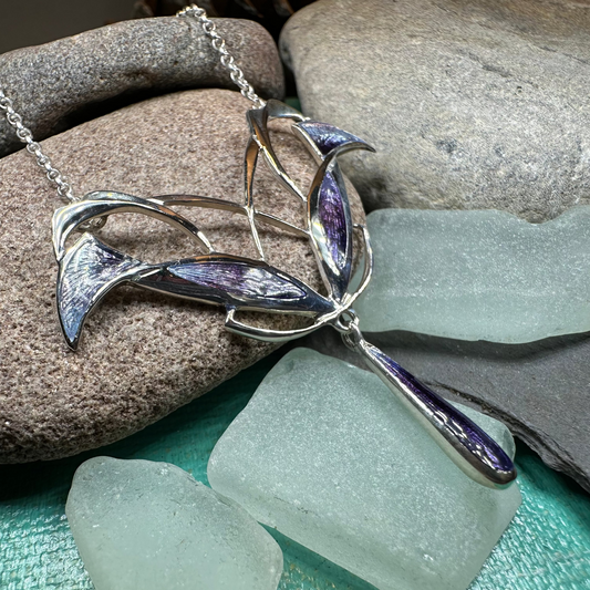 Dusty Purple Mackintosh Art Deco Necklace - Made in Scotland
