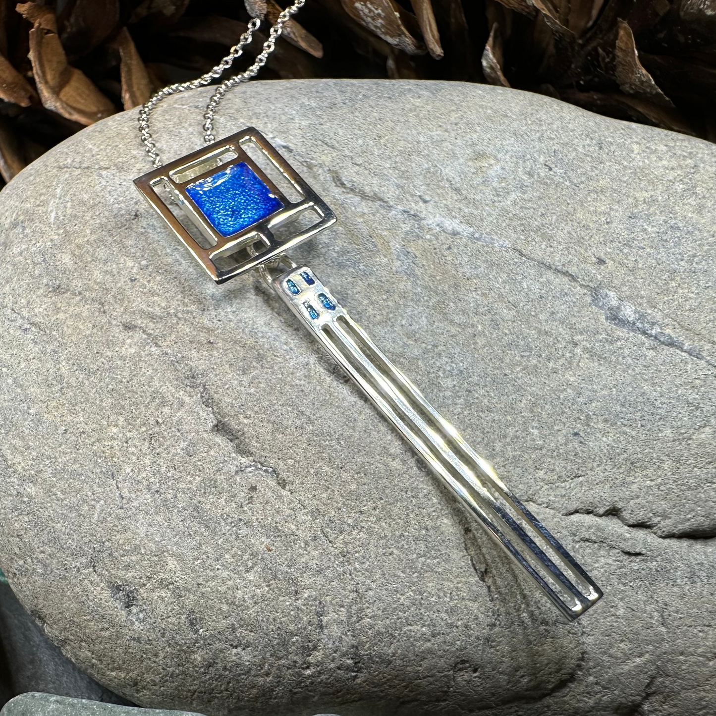 Mackintosh Blue Necklace - Made in Scotland — view 2