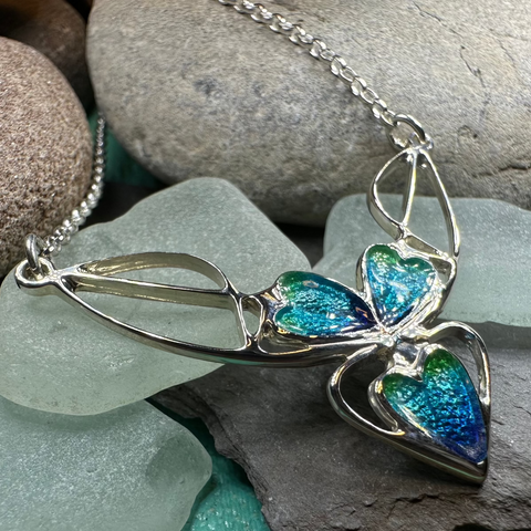 Load image into Gallery viewer, Mackintosh Blue Leaves Necklace
