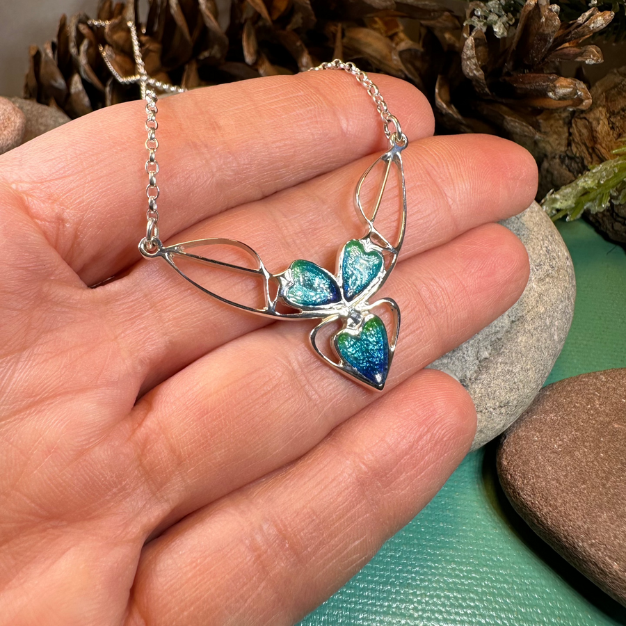 Mackintosh Blue Leaves Necklace