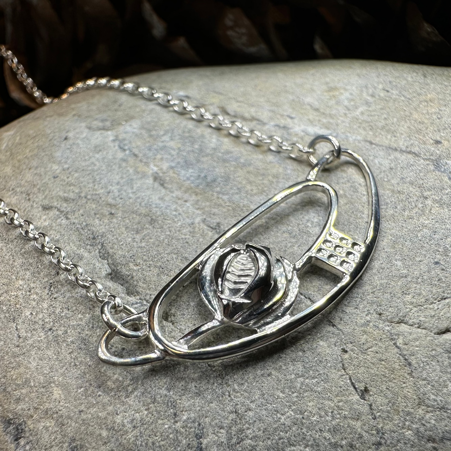 Scottish Mackintosh Rose Necklace