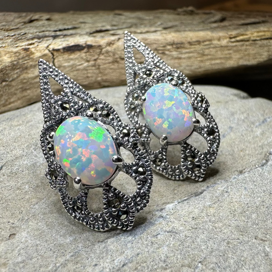 Love Knot Opal Earrings