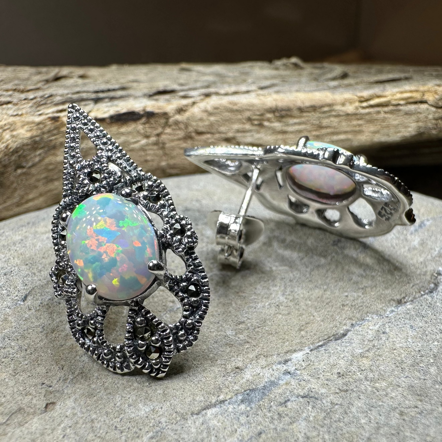 Love Knot Opal Earrings