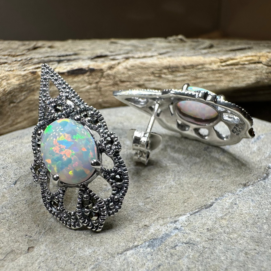 Love Knot Opal Earrings