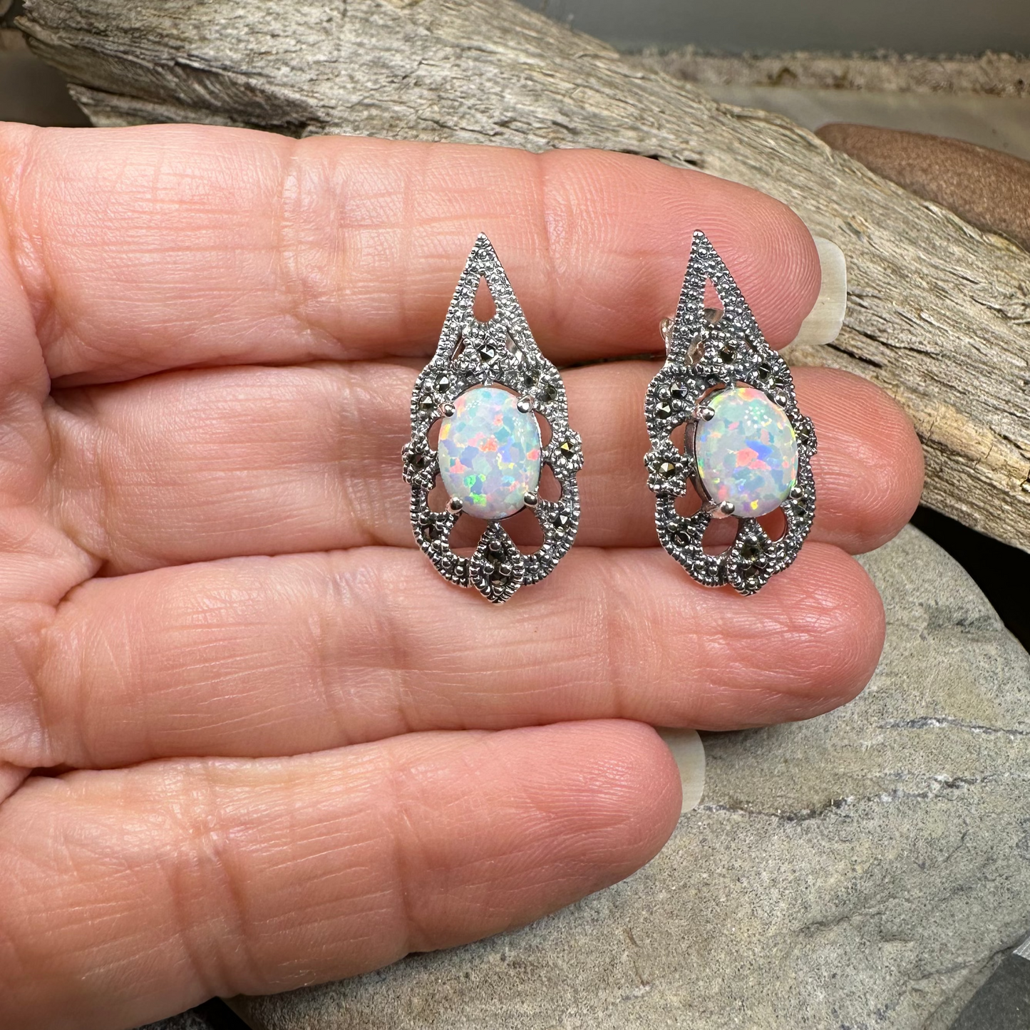 Love Knot Opal Earrings