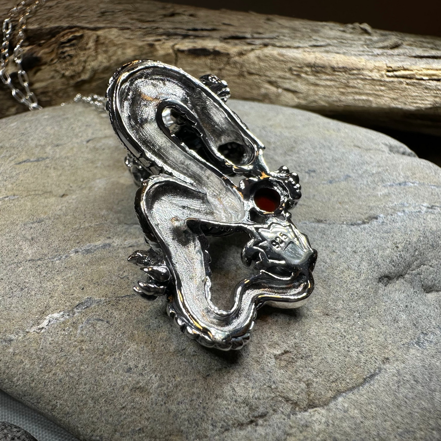 Celtic Rising Dragon Necklace — view 8