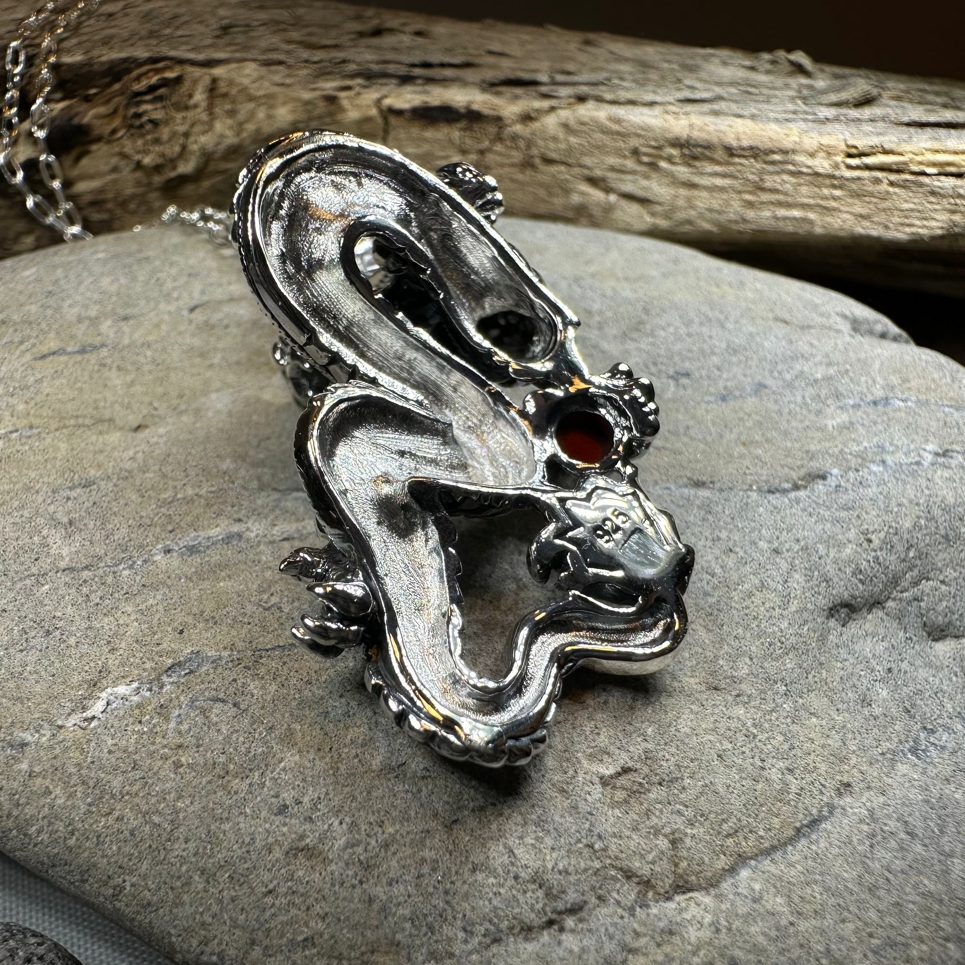 Celtic Rising Dragon Necklace — view 8