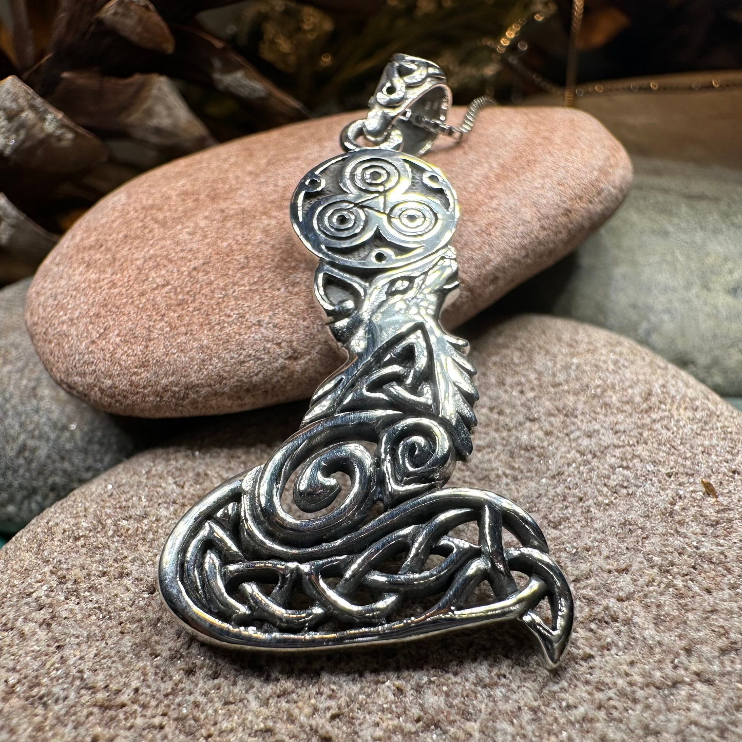 Celtic Forest Fox Necklace — view 3