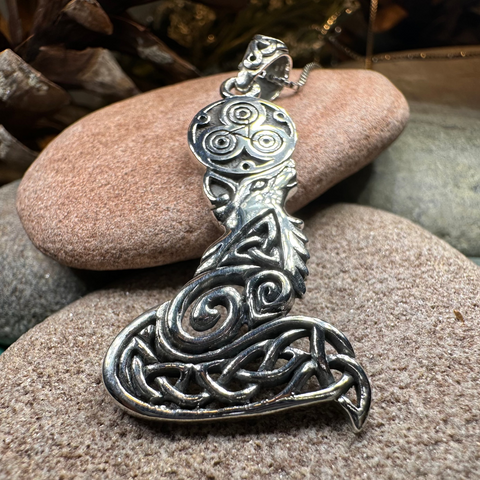 Load image into Gallery viewer, Celtic Forest Fox Necklace

