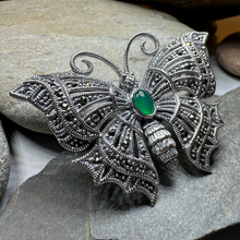 Load image into Gallery viewer, Marcasite Butterfly Brooch
